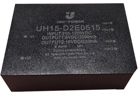 210-1200VDC寬壓輸入15W隔離雙路輸出DCDC電源模塊